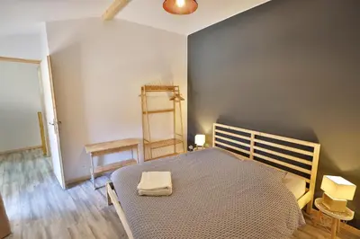 Un ou plusieurs lits dans un hébergement de l'établissement Gîte La Rua, entre Tournus et Mâcon, sud Bourgogne