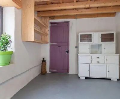 Cuisine ou kitchenette dans l'établissement La Grange de Johanni