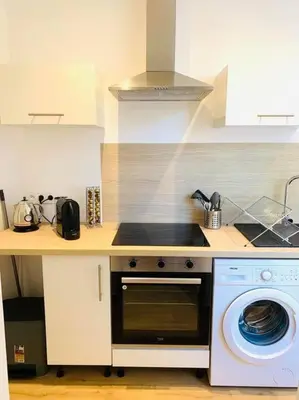 Cuisine ou kitchenette dans l'établissement Appartement plein centre