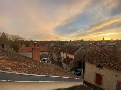 Lever ou coucher de soleil vu de la maison de vacances ou à proximité