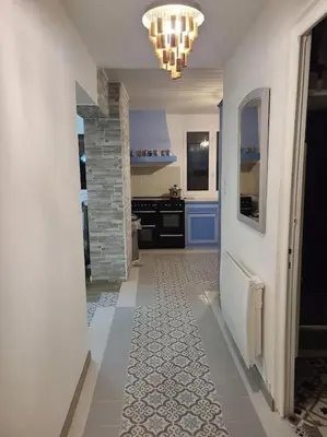 Cuisine ou kitchenette dans l'établissement Gîte Mémoire de cœur sans draps ni serviettes