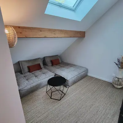 Un ou plusieurs lits dans un hébergement de l'établissement DOMAINE SAINT LOUP - 10min BEAUNE