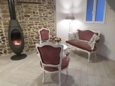 Coin salon dans l'établissement Chambres d'Hôtes L'Escale