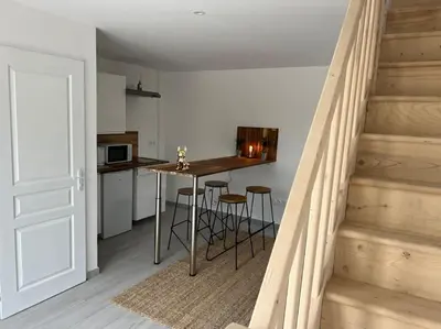 Cuisine ou kitchenette dans l'établissement La belle de Nuits